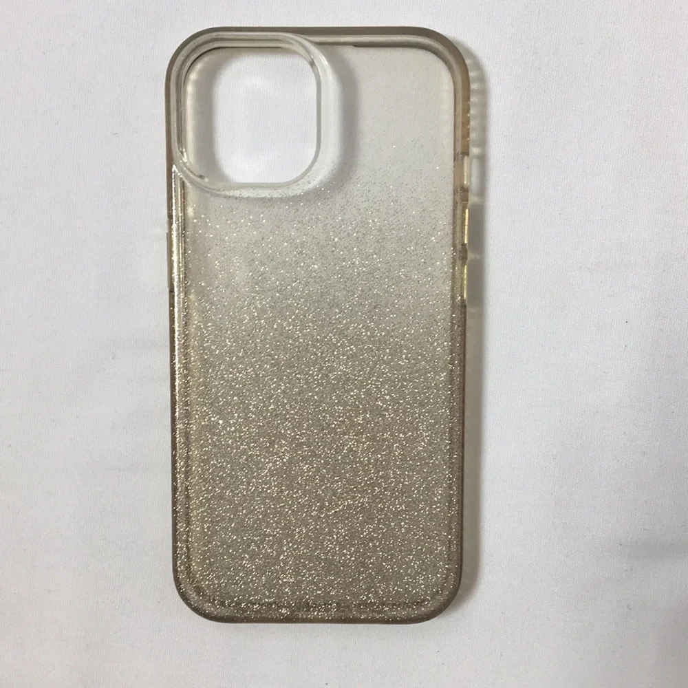 Clear Gold Glitter case for iPhone 13
